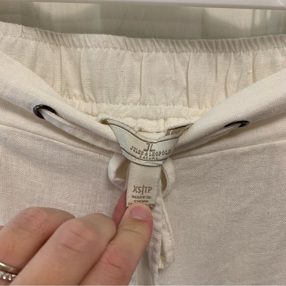 Jules & Leopold White Straight Leg Pants